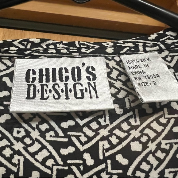 Chico’s Design 100% Silk Blouse Vintage Size Large - Picture 5 of 6